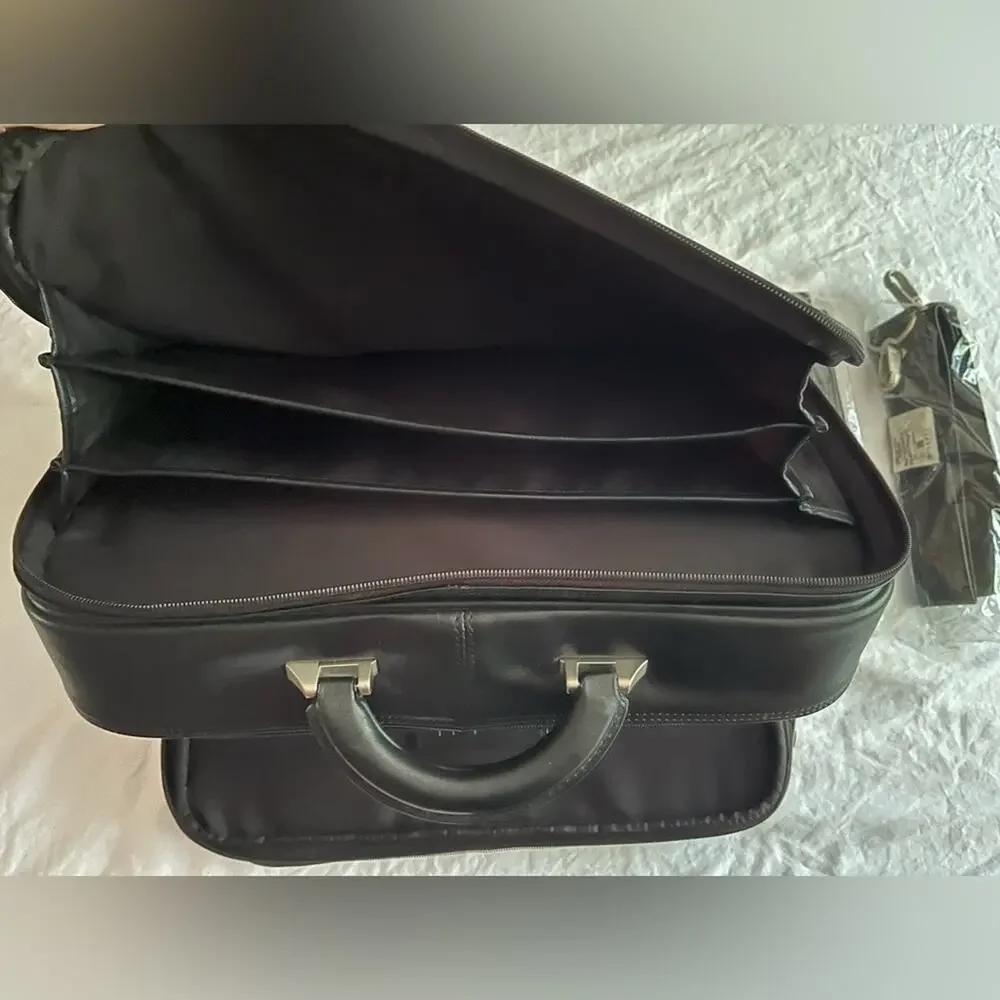 KENNETH COLE NEW YORK Genuine Leather Shoulder Bag Briefcase Business Laptop Bag